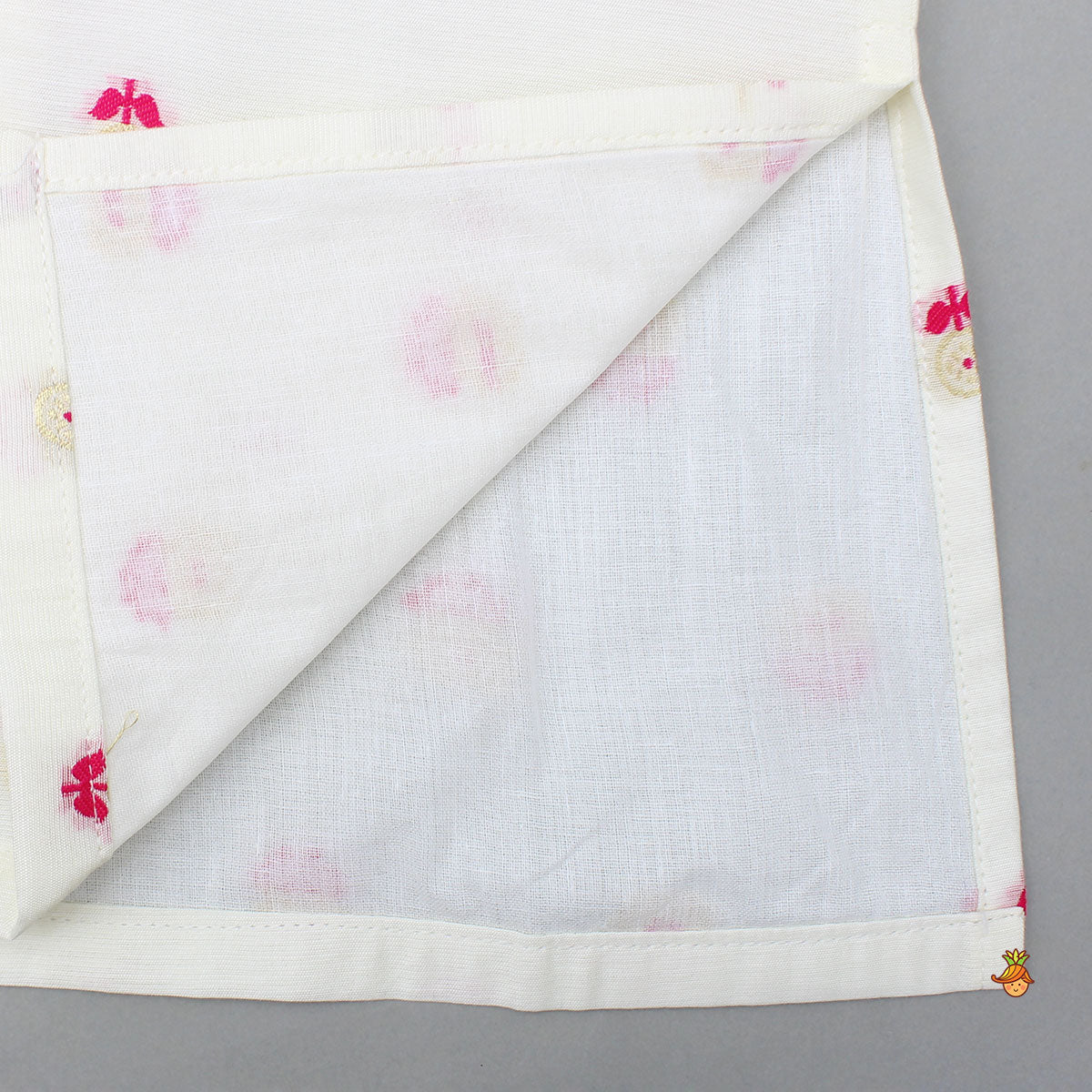 Off White Booti Embroidered Kurta With Pyjama