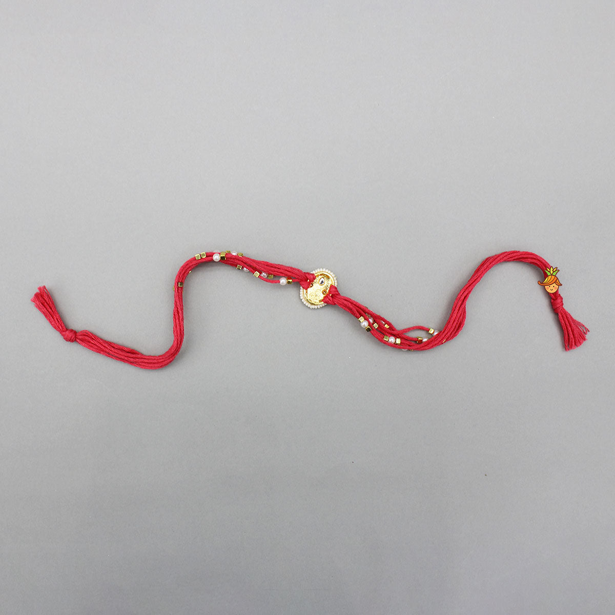 Charm-Detailed Red Rakhi