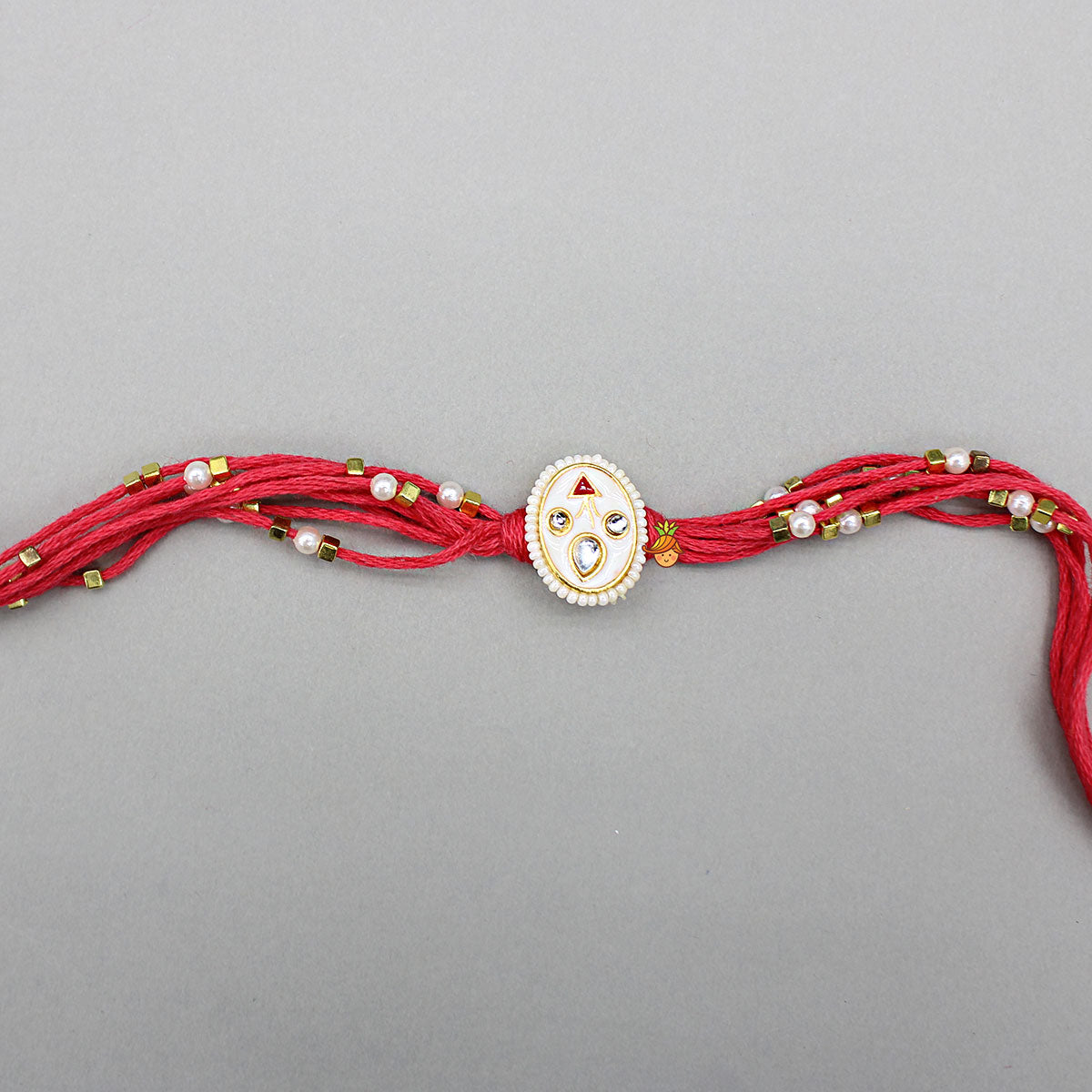 Charm-Detailed Red Rakhi