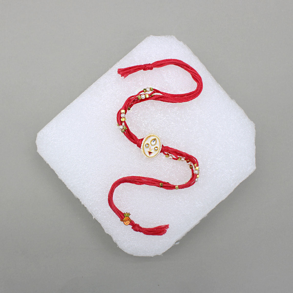 Charm-Detailed Red Rakhi