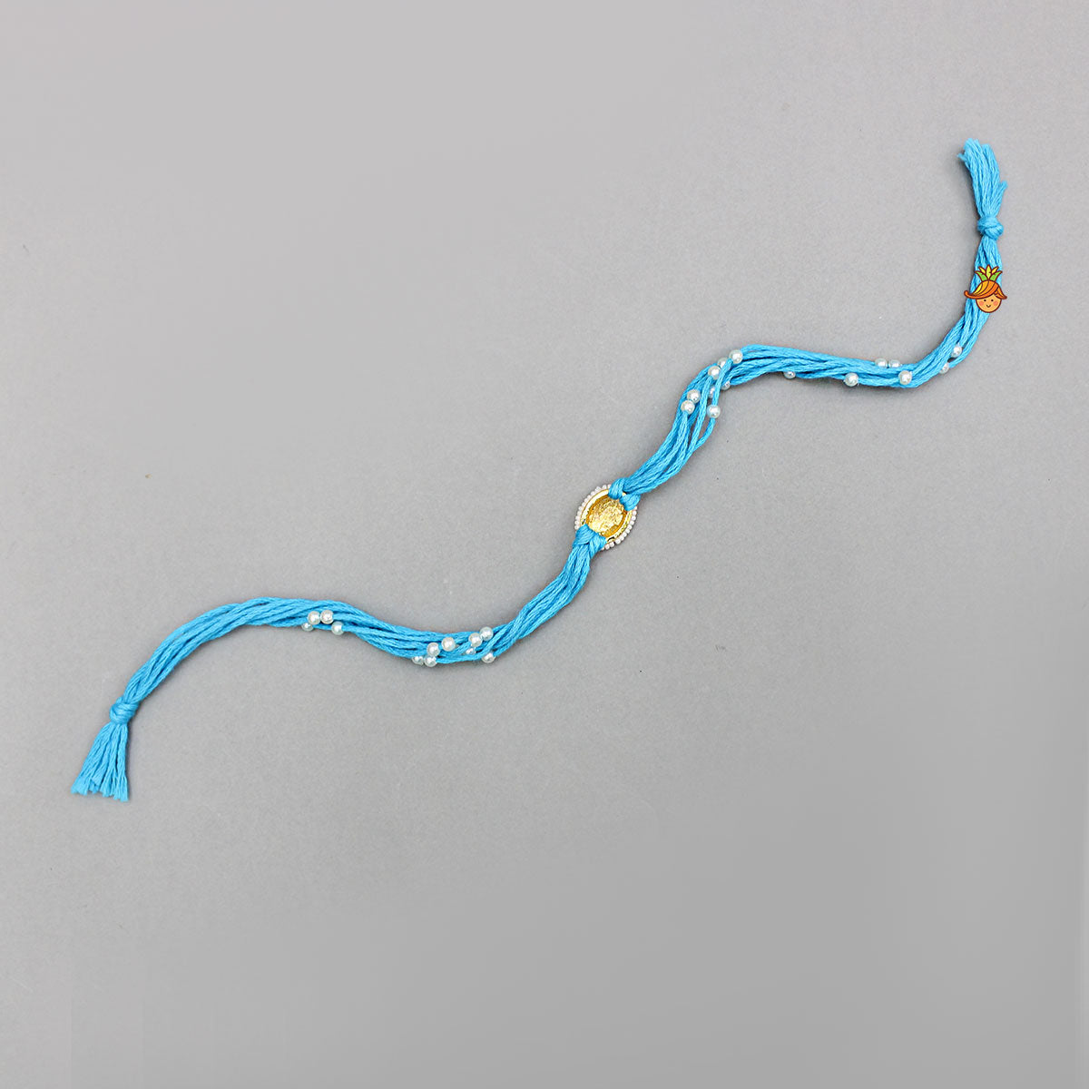 Blue Thread Lotus Rakhi