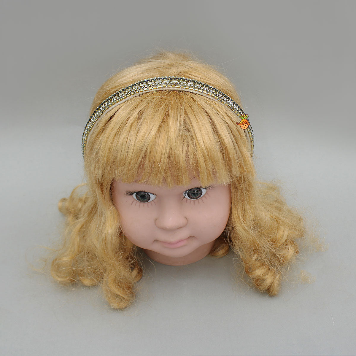 Embellished Hand Embroidered Shiny Beige Hairband