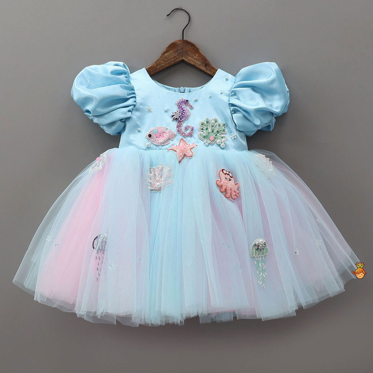 Pretty Sea Creature Embroidered Dress