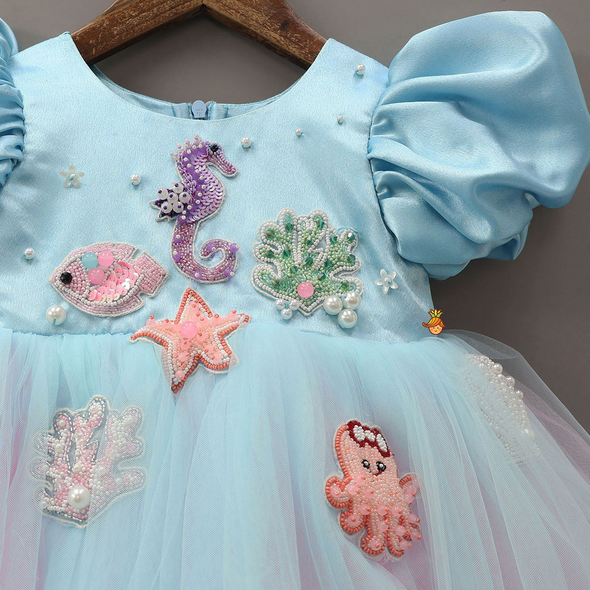 Pretty Sea Creature Embroidered Dress