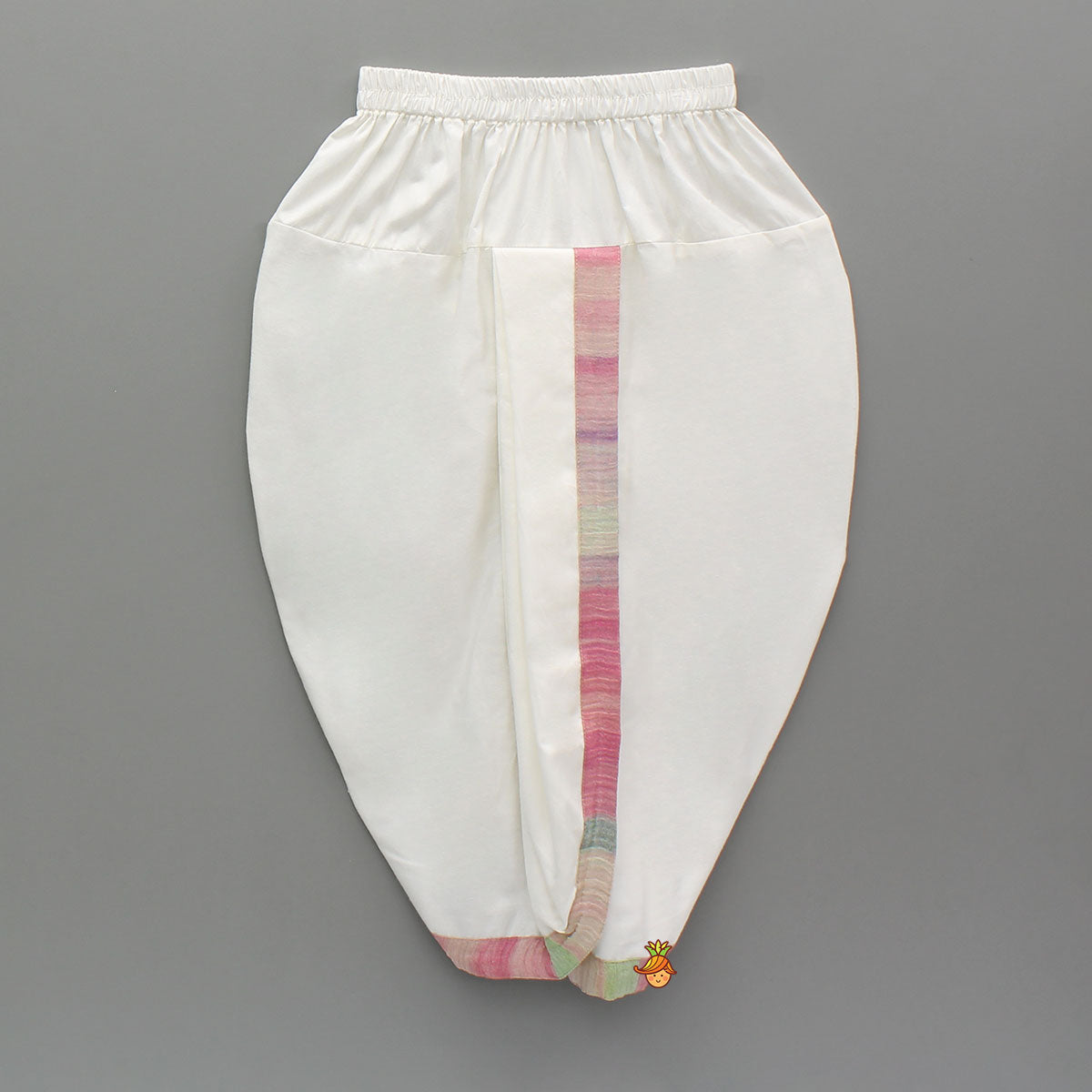 Multicolour Crush Tissue Kurta With Dhoti