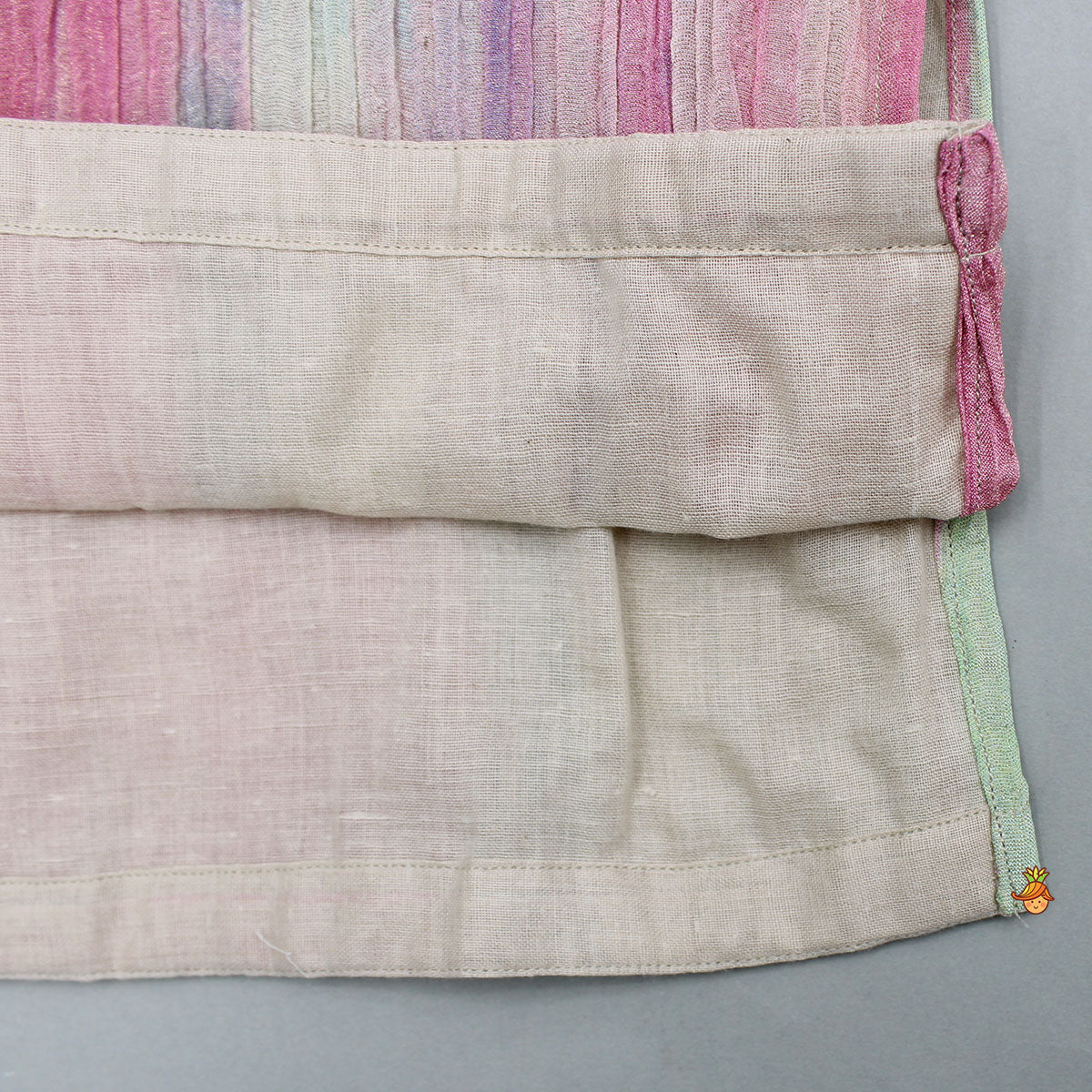 Multicolour Crush Tissue Kurta With Dhoti
