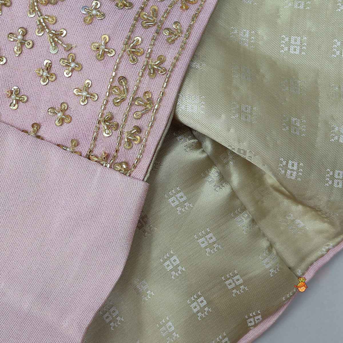 Silk Kurta With Shimmery Front Open Embroidered Jacket And Churidar