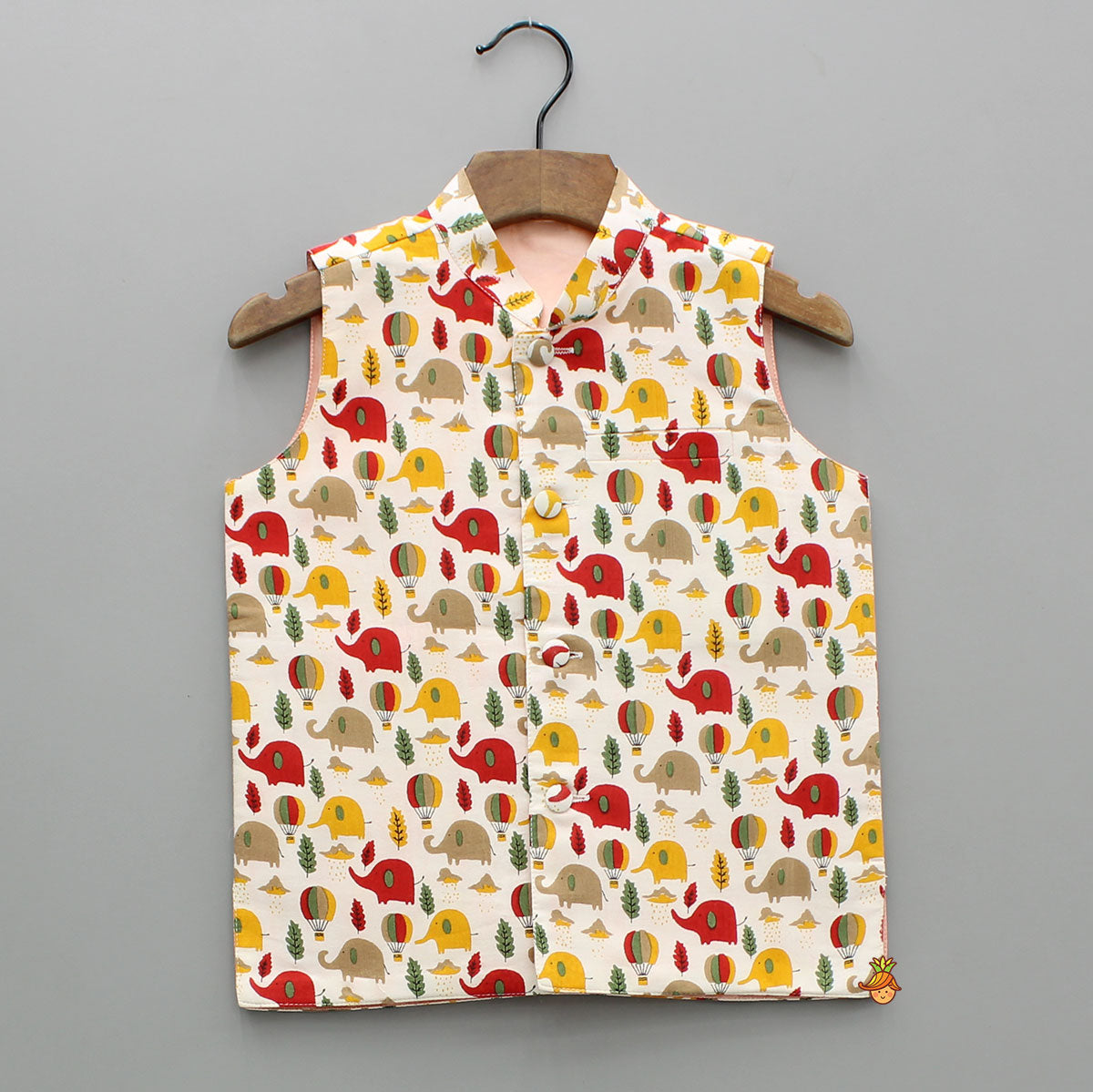 Animal Printed Multicolor Ethnic Cotton Jacket
