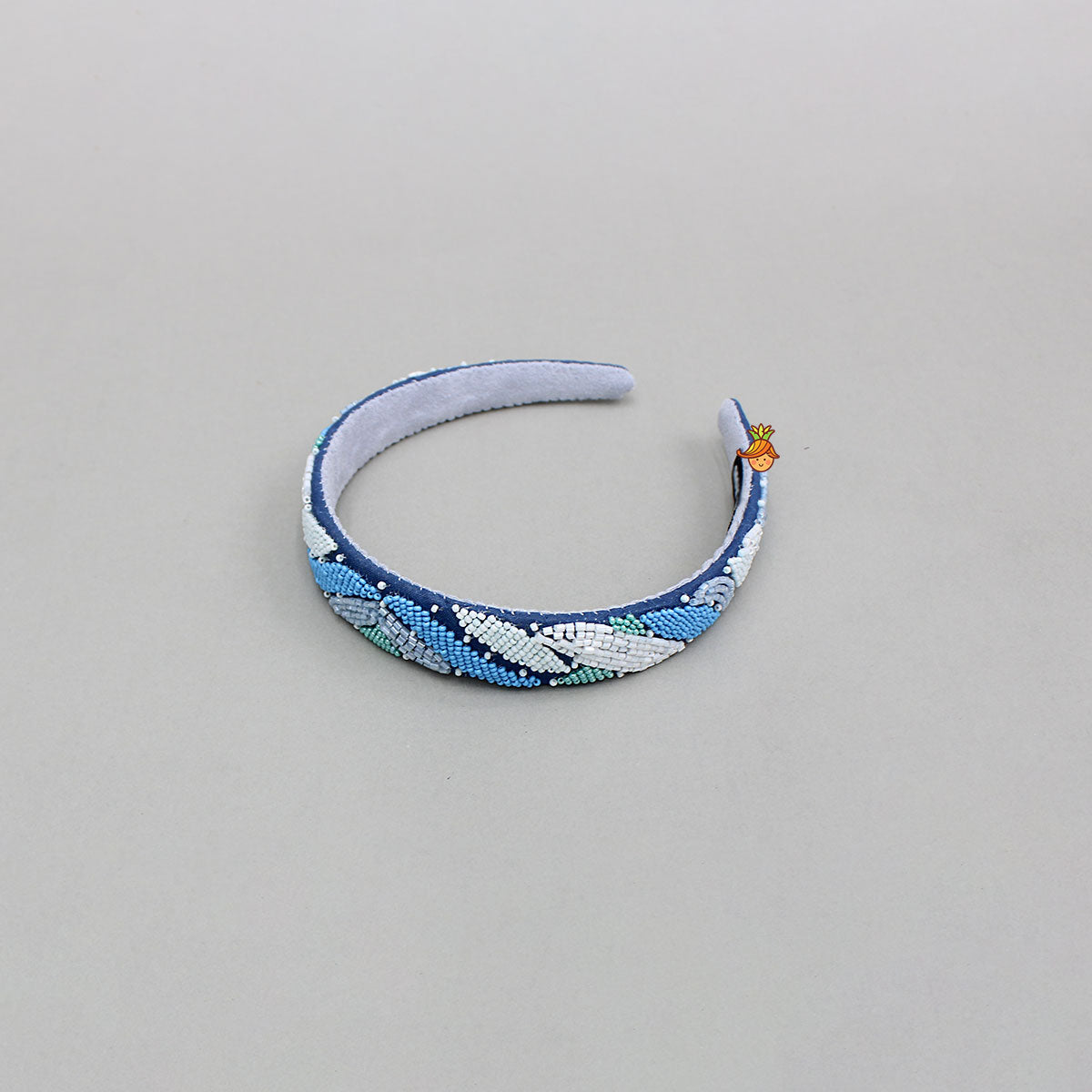 Charming Multicolour Beaded Blue Hairband