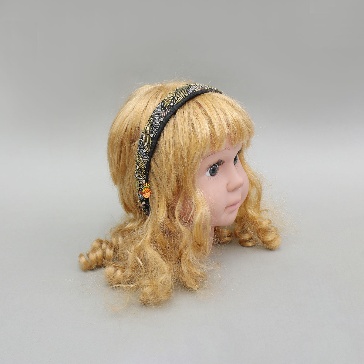 Black Beaded Stunning Hand Embroidered Hairband
