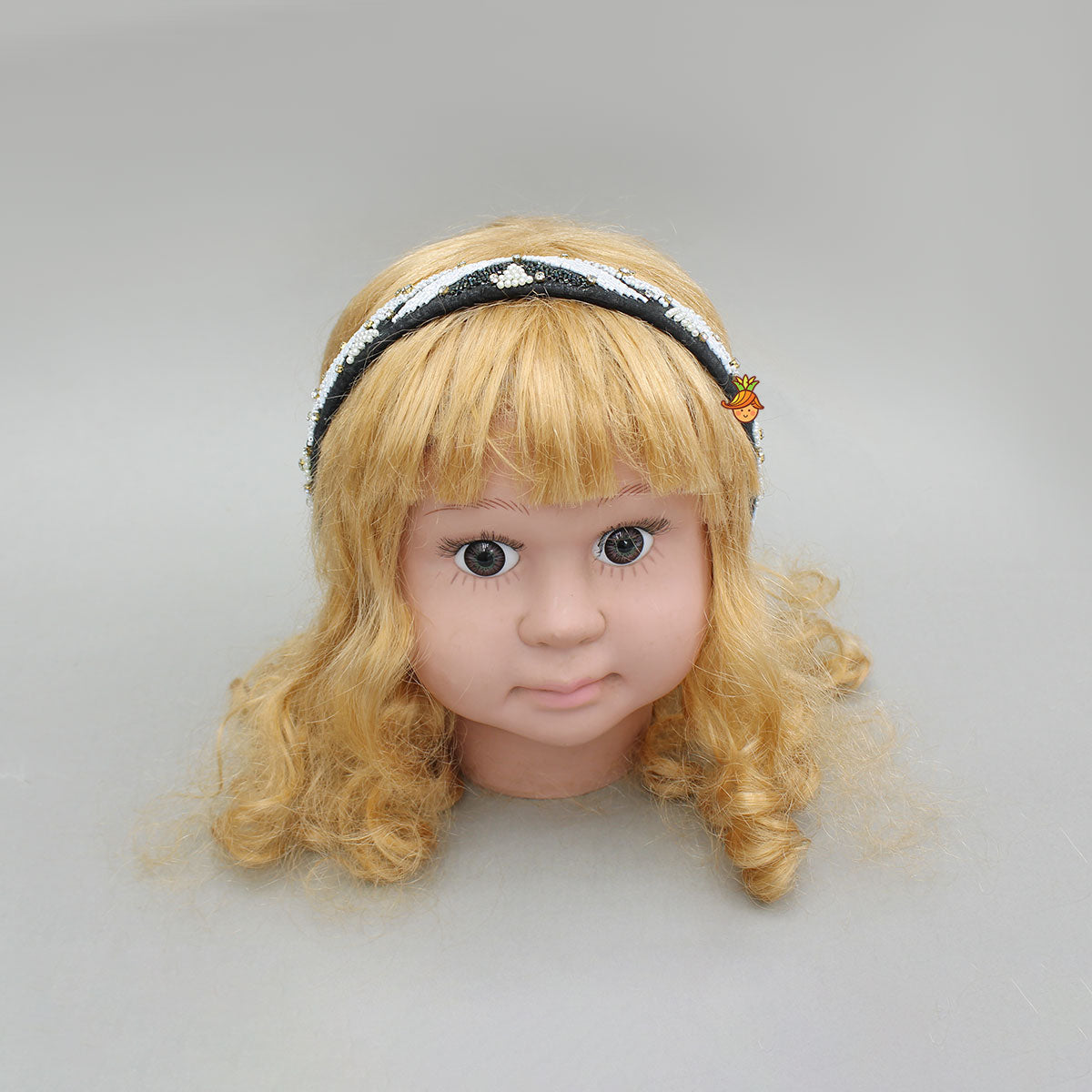 Stunning Black And White Hand Embroidered Hairband