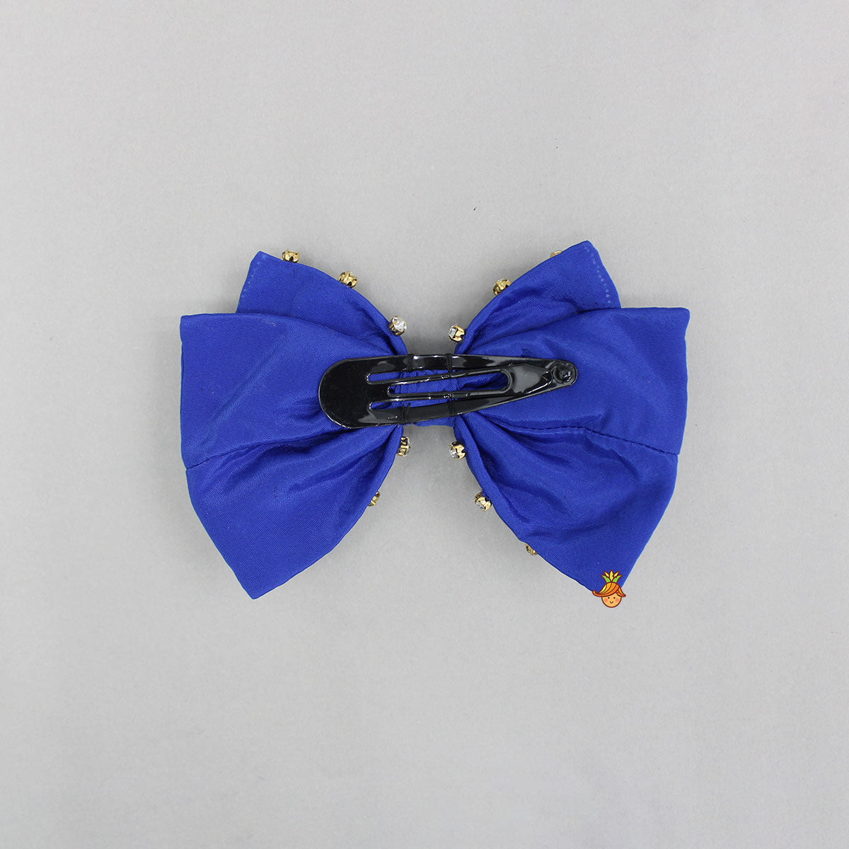 Royal Blue Studded Double Bow Hair Clip