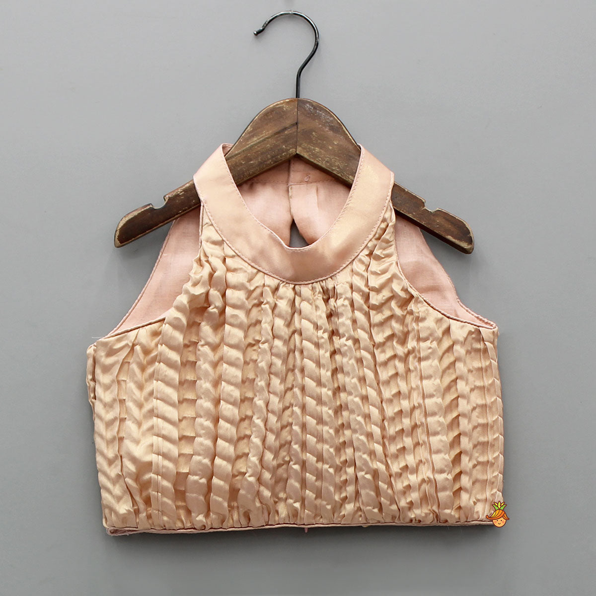 Beautiful Shimmery Halter Neck Top With Lehenga