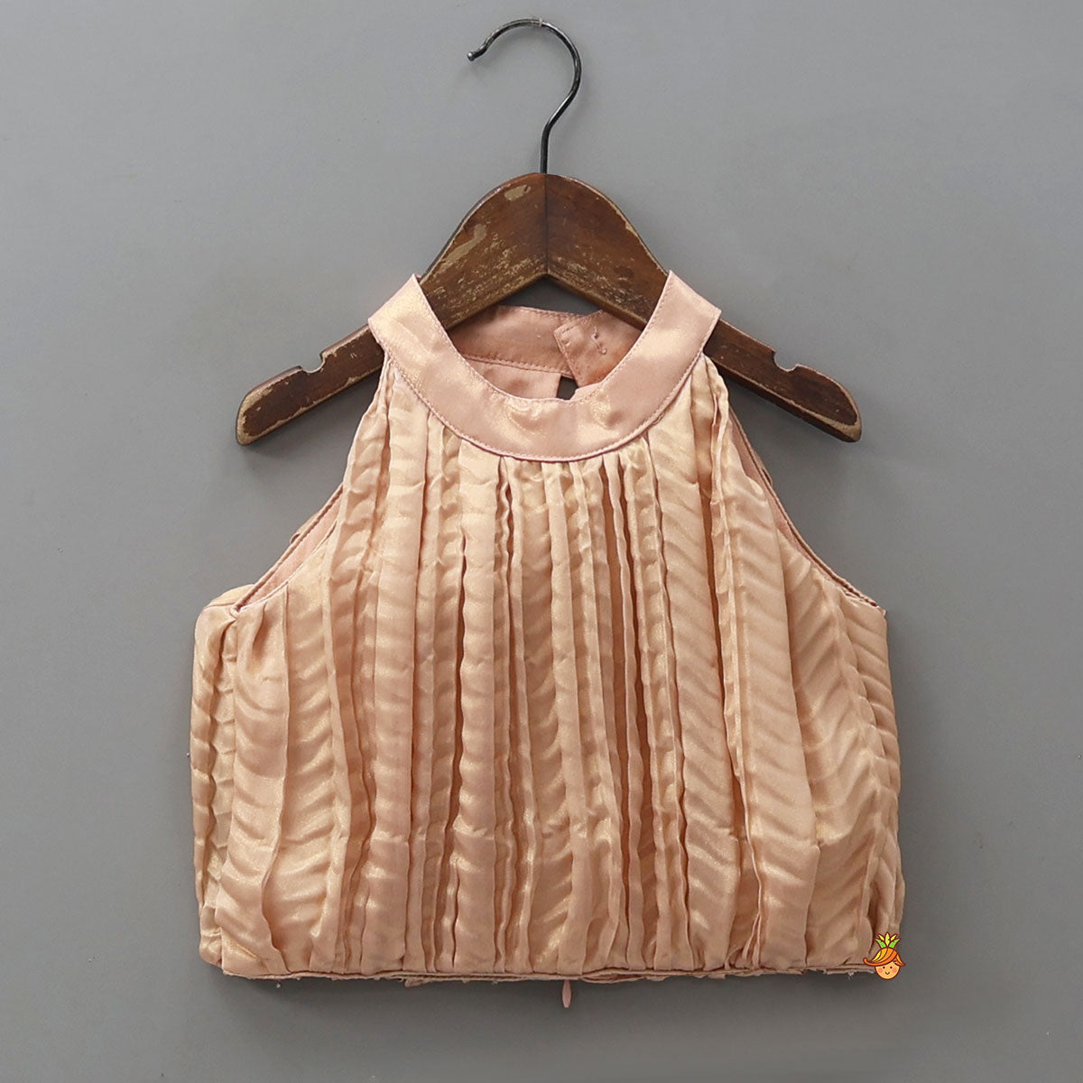 Beautiful Shimmery Halter Neck Top With Lehenga