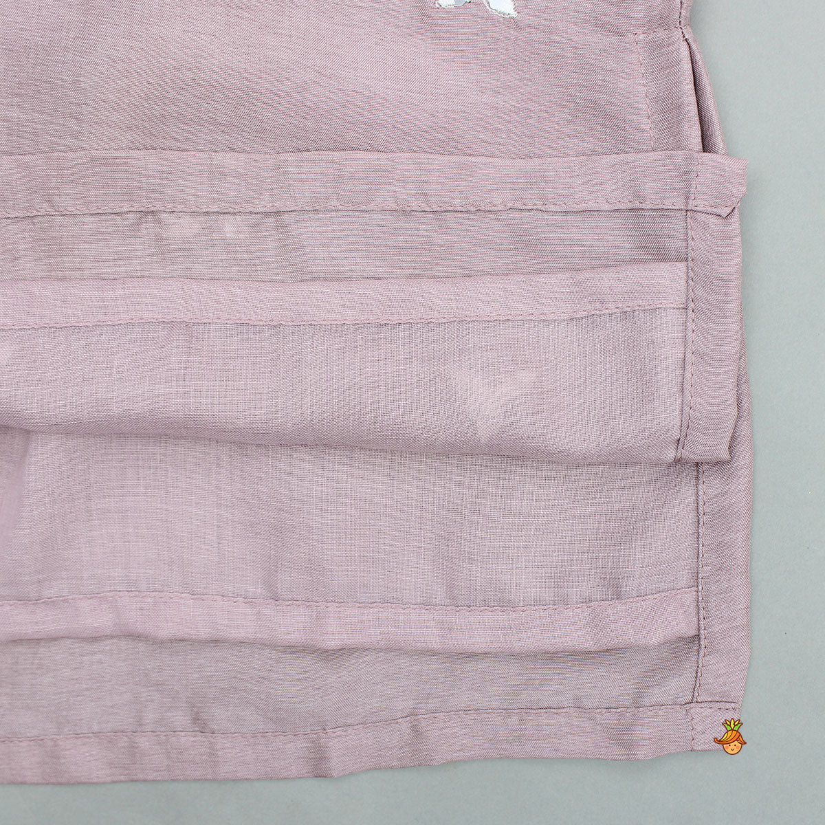 Faux Mirror Embroidered Pink Kurta With Pyjama
