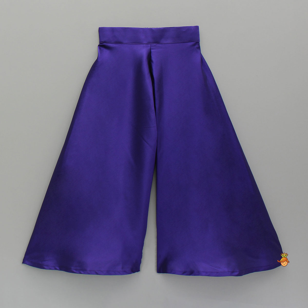 Stunning Embroidered Purple Embellished Top With Palazzo