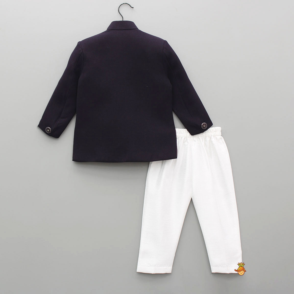 Elegant Embroidered Sherwani With White Pyjama