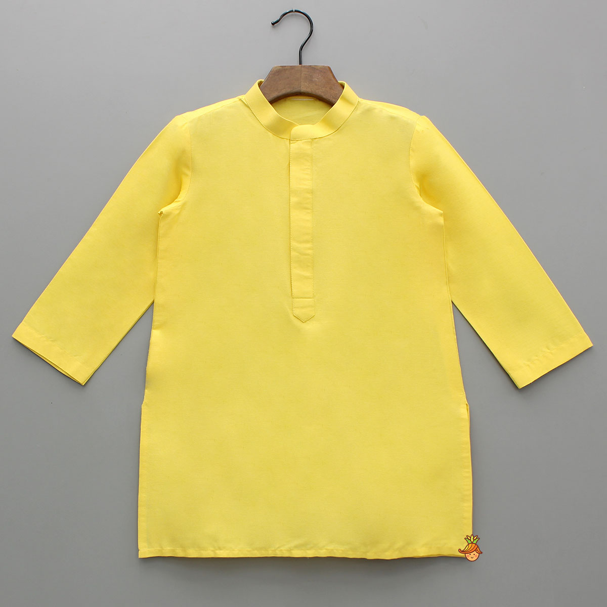 Yellow Kurta With Printed Jacket And Pyjama