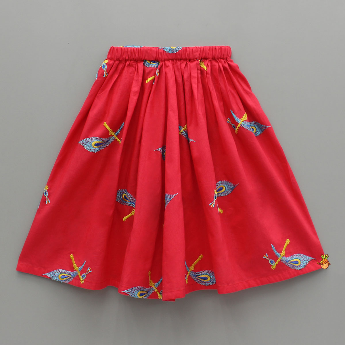 Mor Pankh Embroidered Red Stylish Top And Lehenga