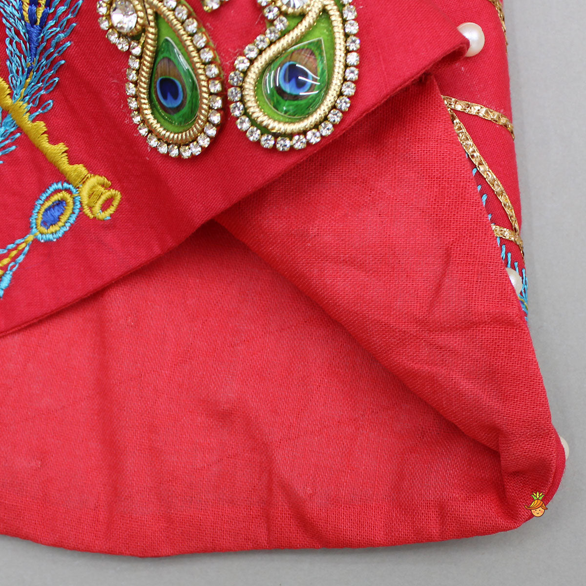 Mor Pankh Embroidered Red Stylish Top And Lehenga