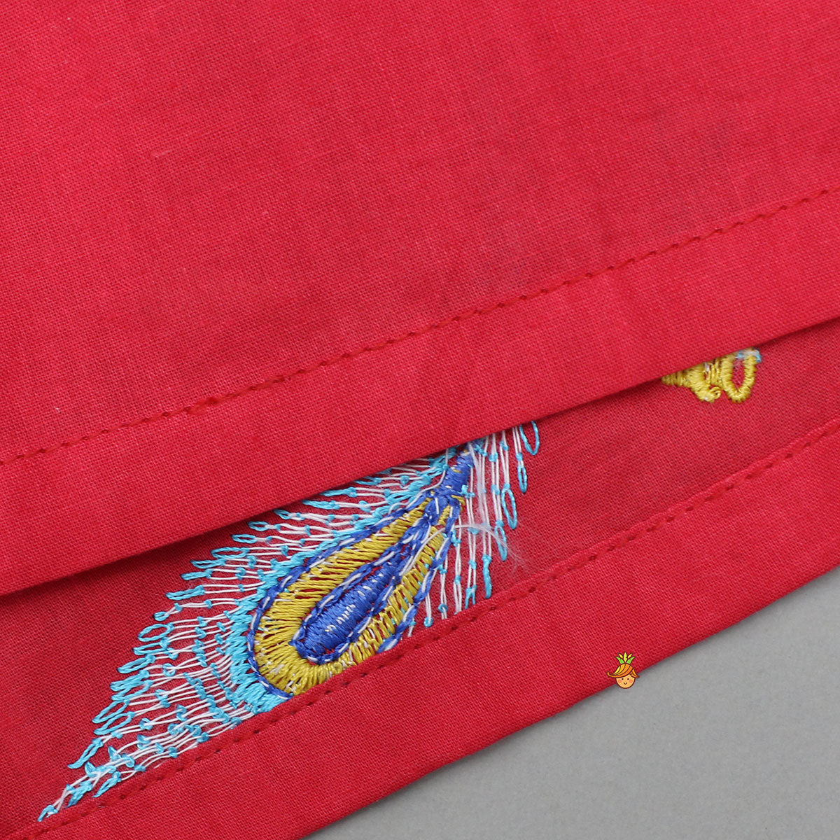 Mor Pankh Embroidered Red Stylish Top And Lehenga