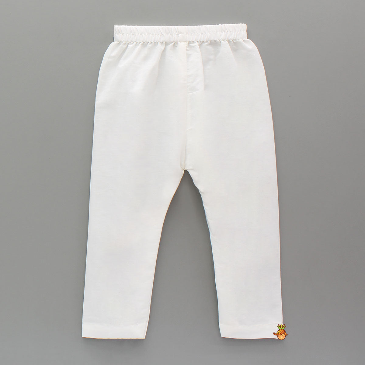 Red Kurta With Front Open Floral Embroidered Jacket And Pyjama