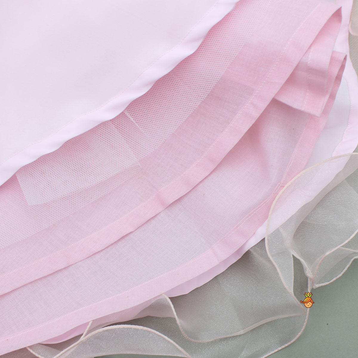 Pretty Pink Strappy Top With Floral Hand Embroidered Jacket And Flared Lehenga