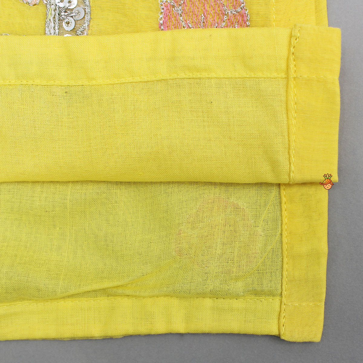 Yellow Sequin Embroidered Sleeveless Kurti With Dhoti And Dupatta