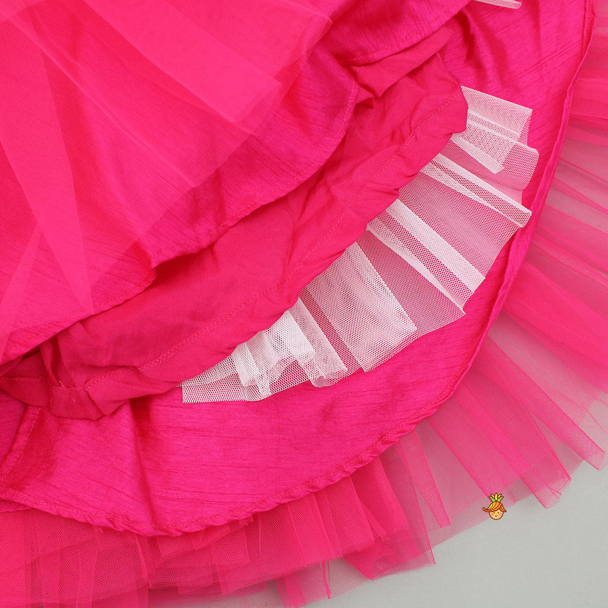 Flower Adorned Dress With Detachable Butterfly Wings