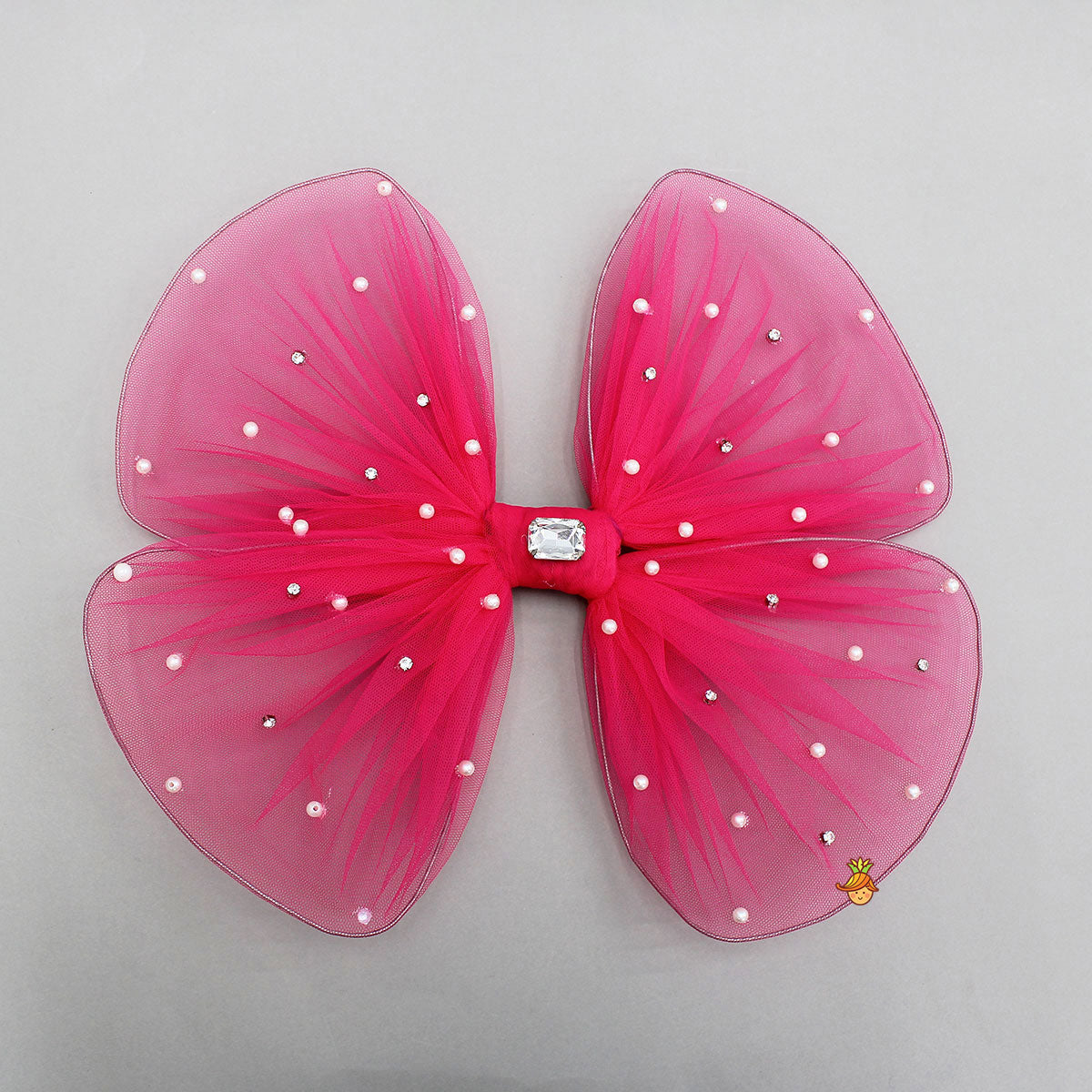 Flower Adorned Dress With Detachable Butterfly Wings