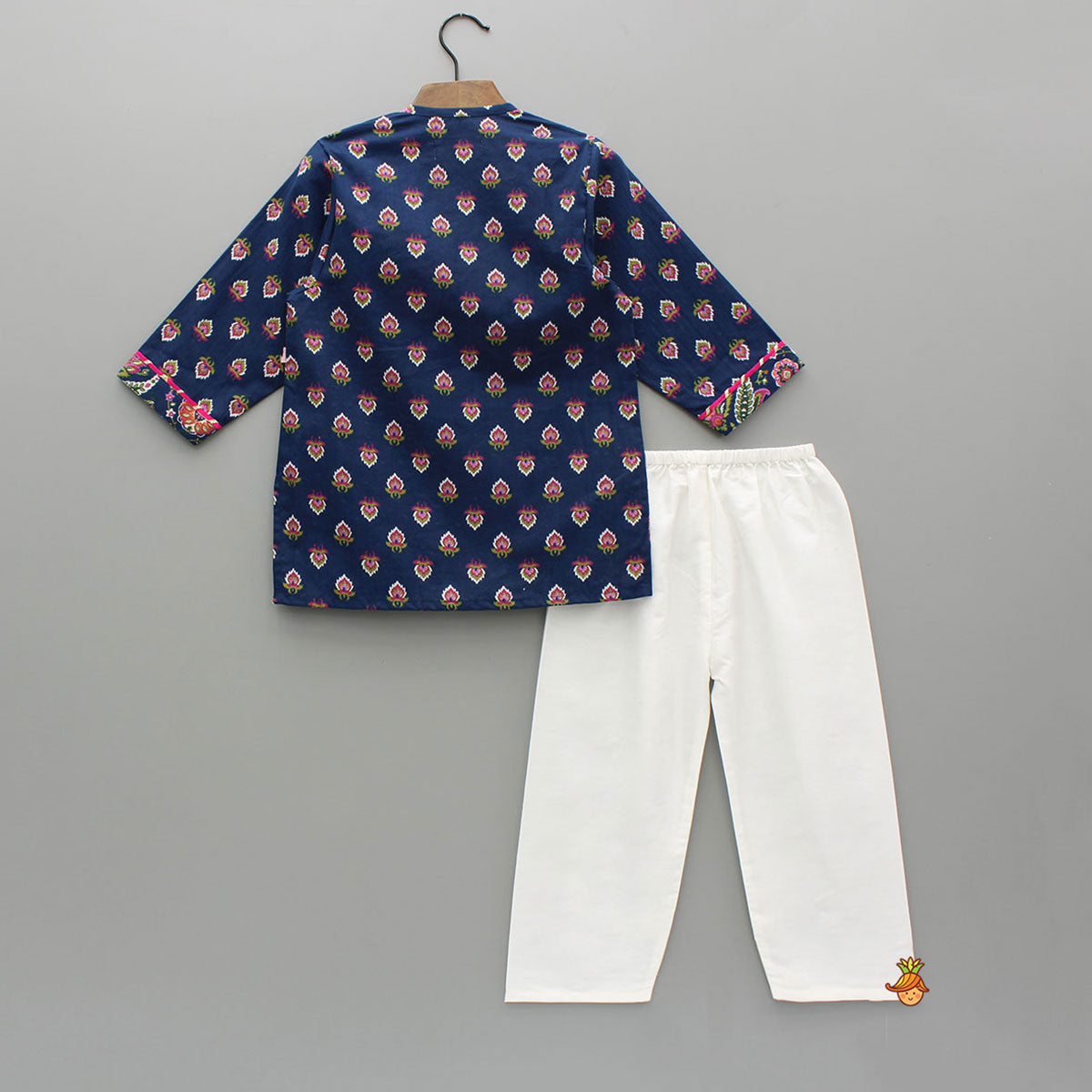 Blue Printed Stylish Kurta And Pyjama
