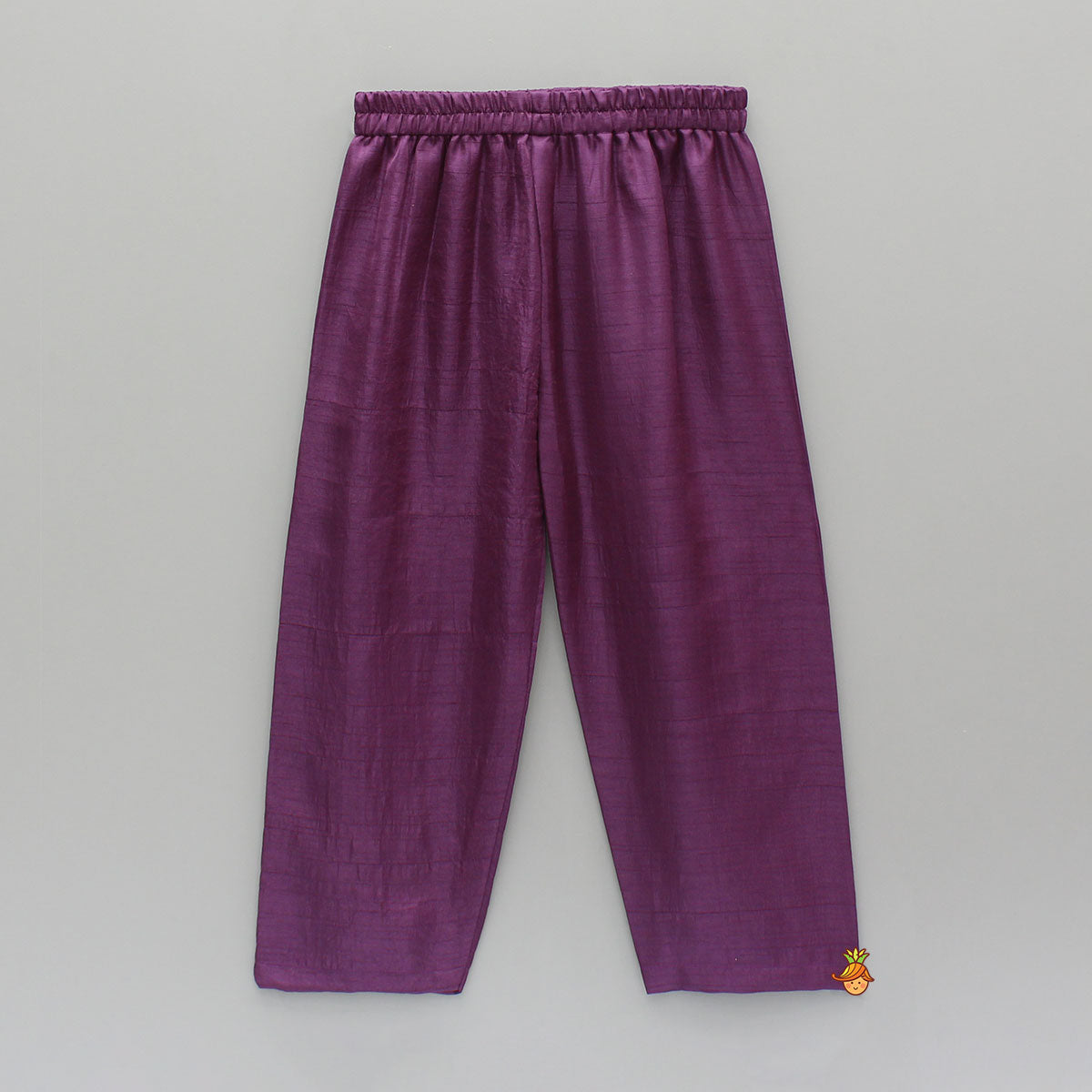 Elegant Purple Embroidered Kurti With Pants And Red Dupatta