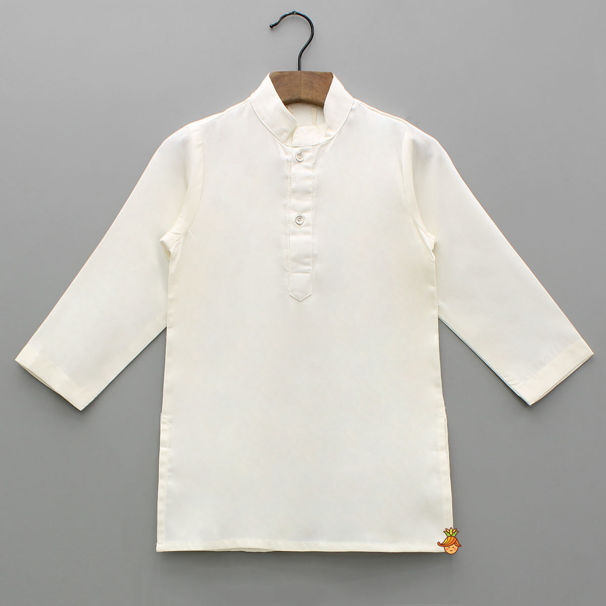 Off White Kurta With Front Open Sequin Laced Jacket And Dhoti