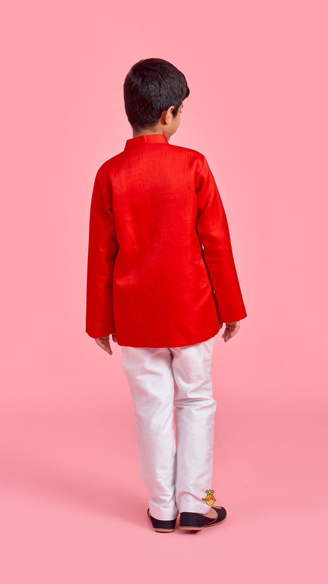Stunning Red Embroidered Sherwani With Pants