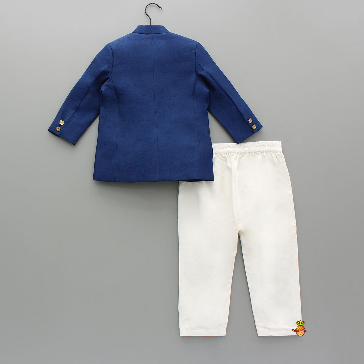 Blue Bird Embroidered Sherwani With Off White Pyjama