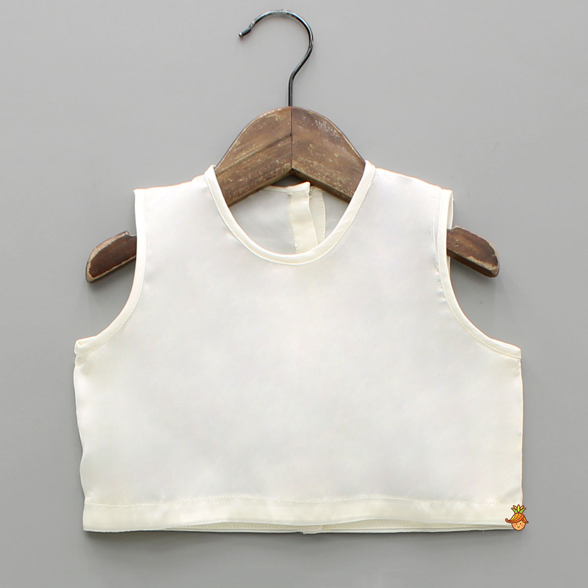 White Organza Vest With Top And Palazzo