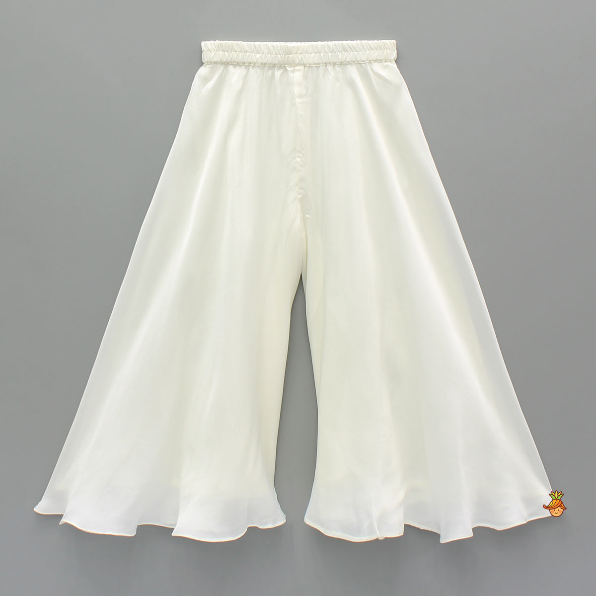 White Organza Vest With Top And Palazzo