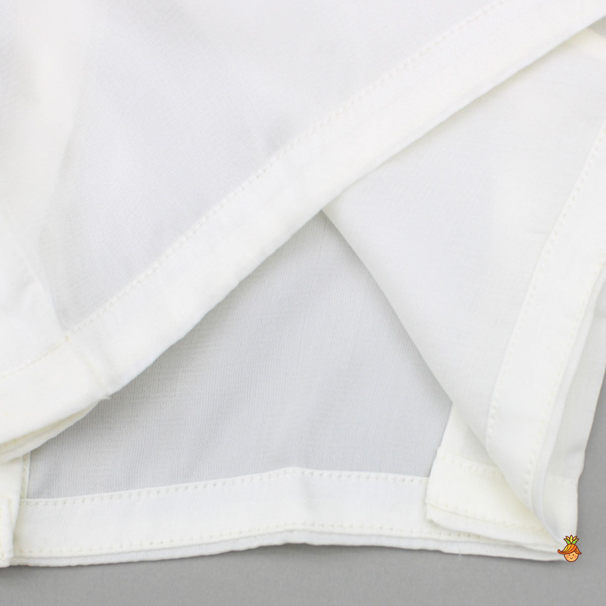 White Organza Vest With Top And Palazzo