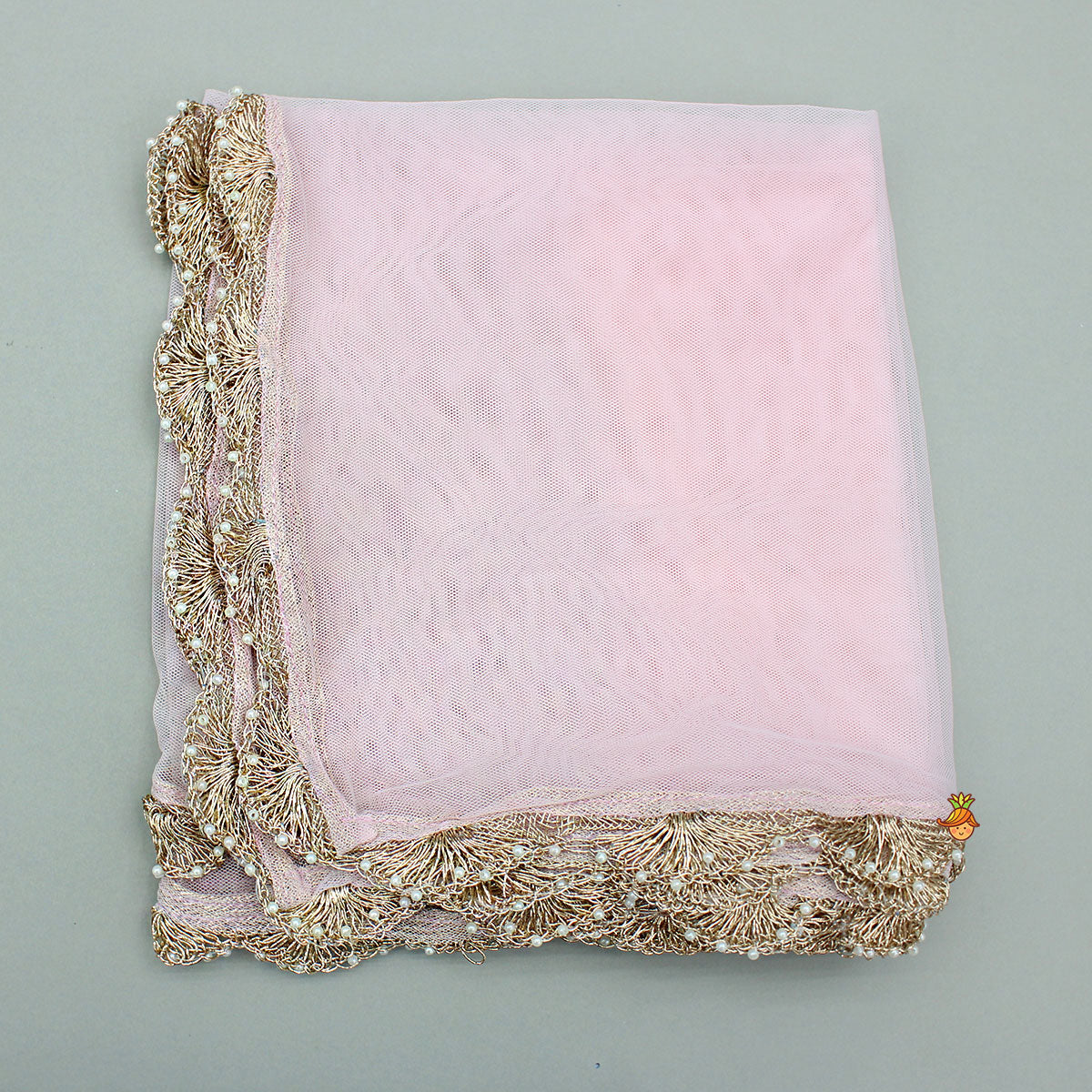 Pink Floral Embroidered Stylish Hem Top With Palazzo And Dupatta