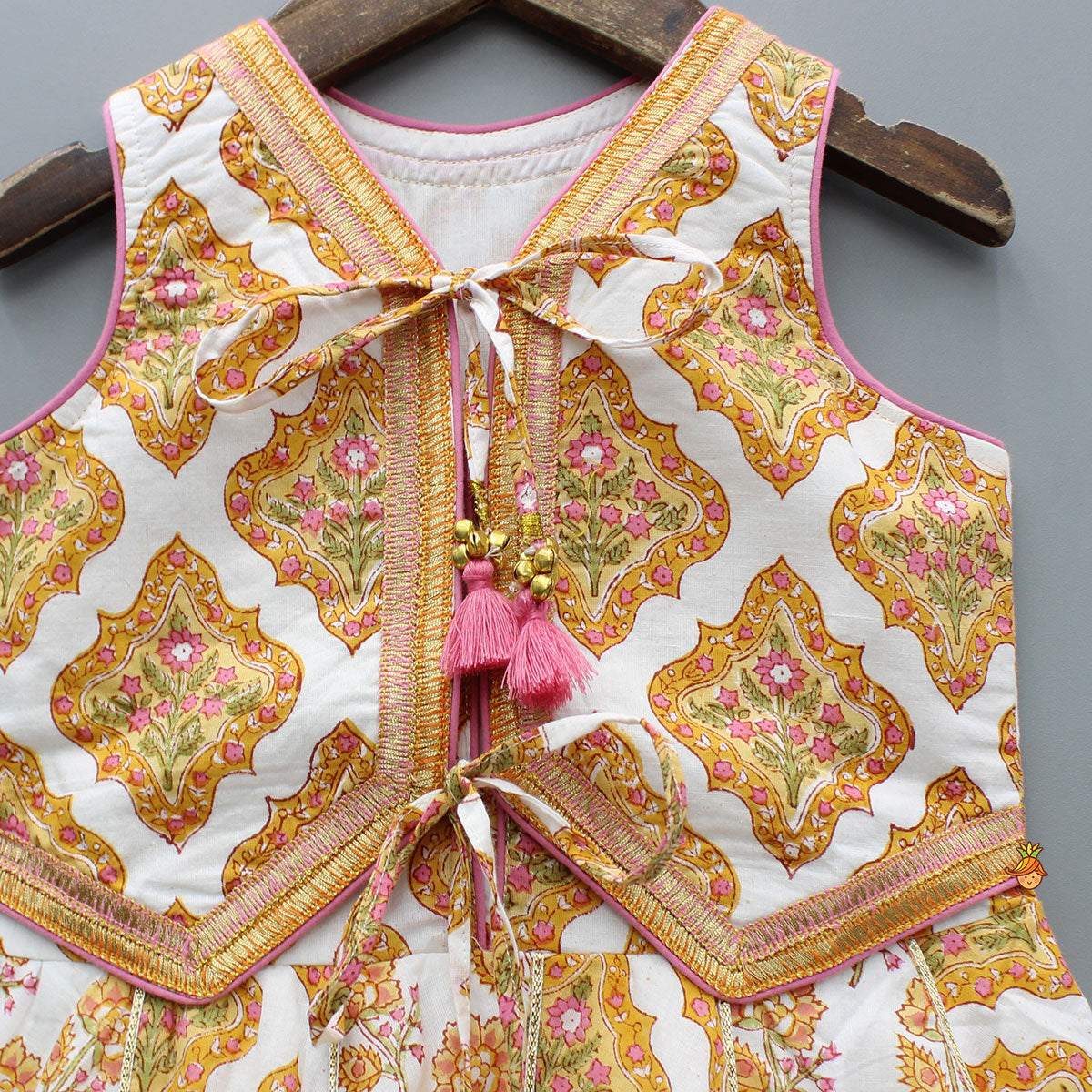 Waist Coat Styled Sleeveless Ethnic Long Kurti