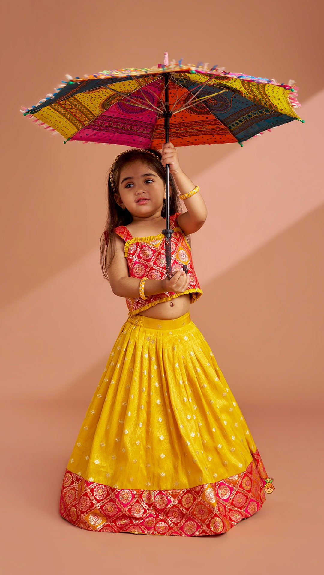 Brocade Top With Lehenga And Dupatta