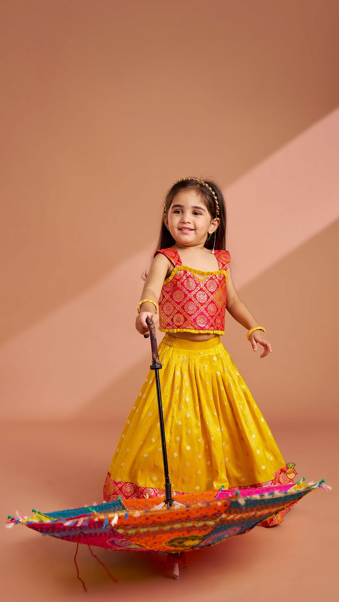 Brocade Top With Lehenga And Dupatta