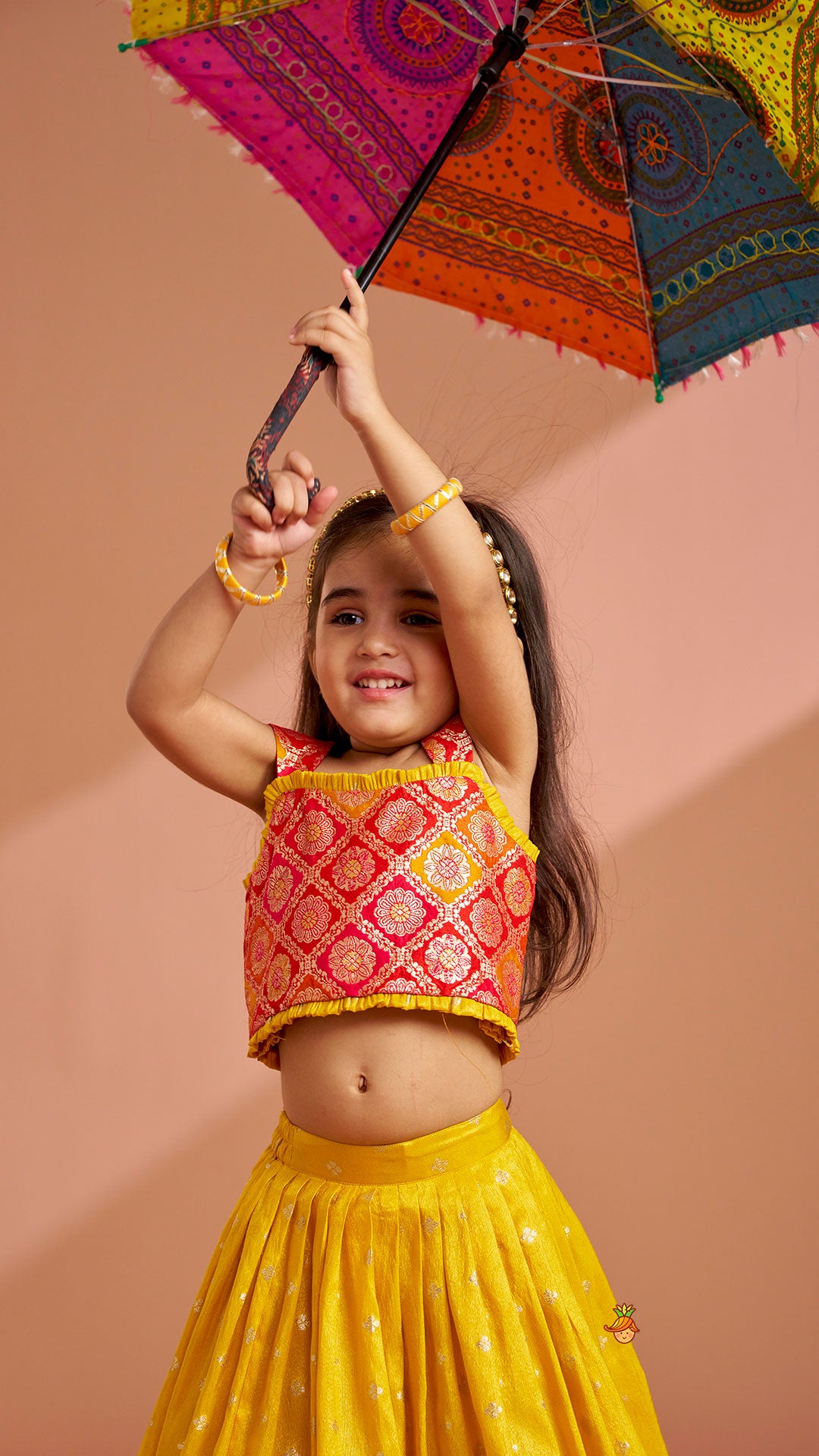 Brocade Top With Lehenga And Dupatta