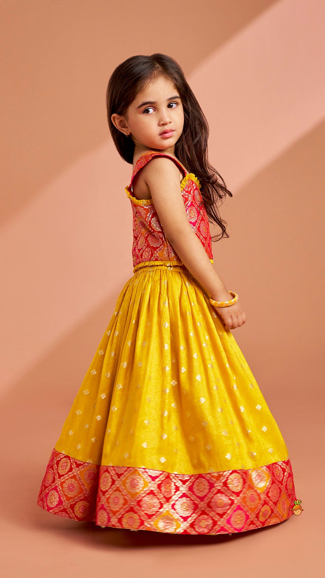 Brocade Top With Lehenga And Dupatta