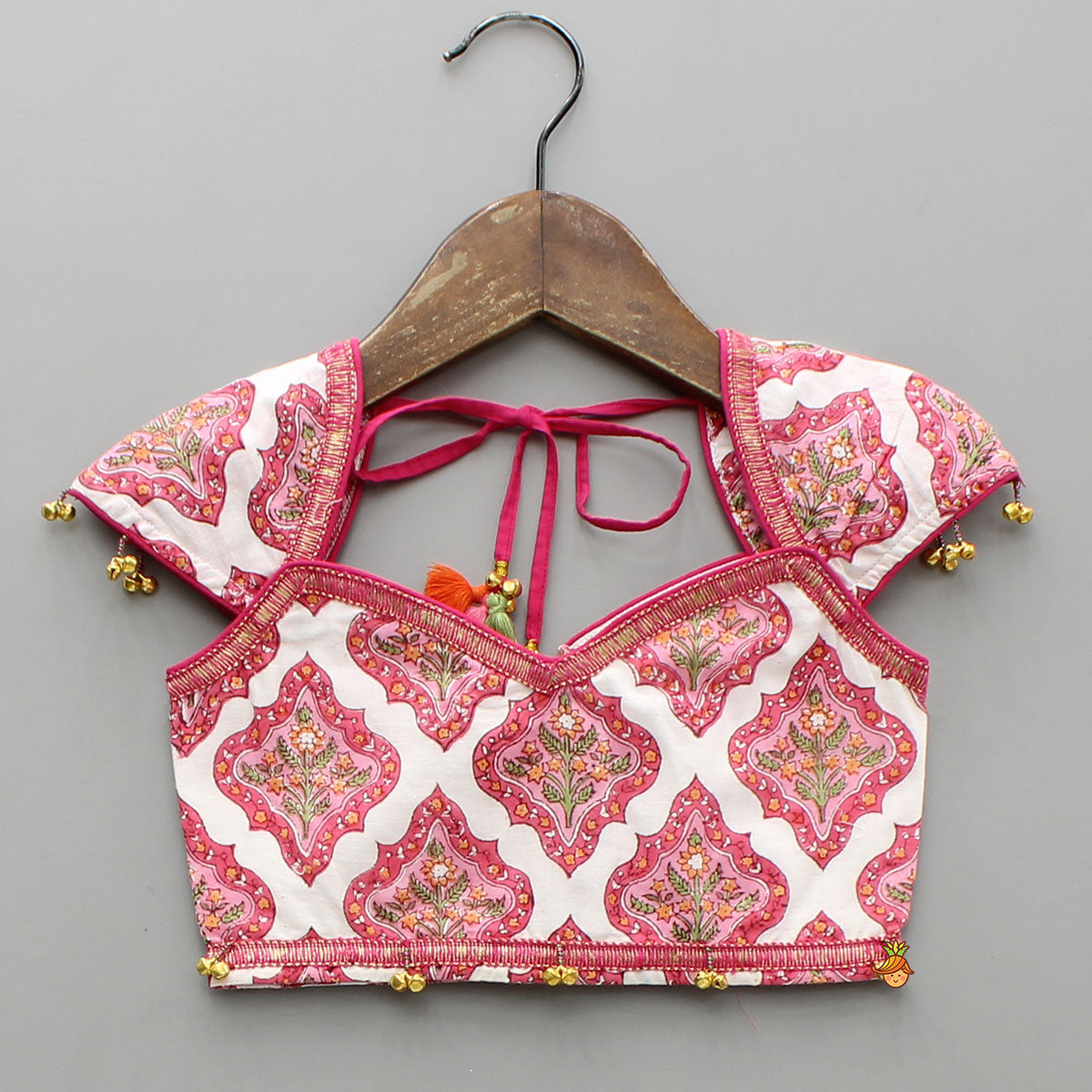 Beautiful Cotton Printed Sweetheart Neck Top With Printed Lehenga And Dupatta
