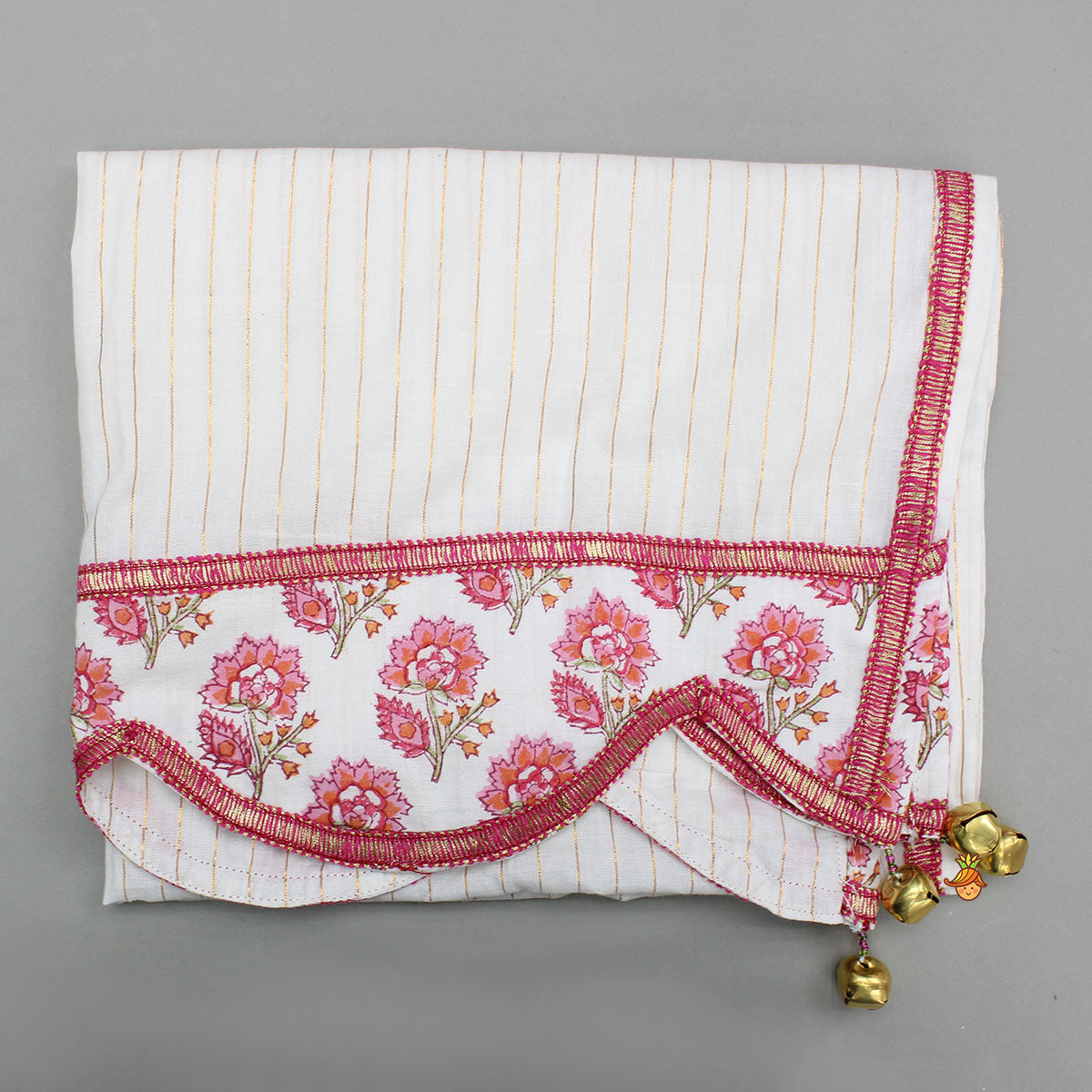 Beautiful Cotton Printed Sweetheart Neck Top With Printed Lehenga And Dupatta
