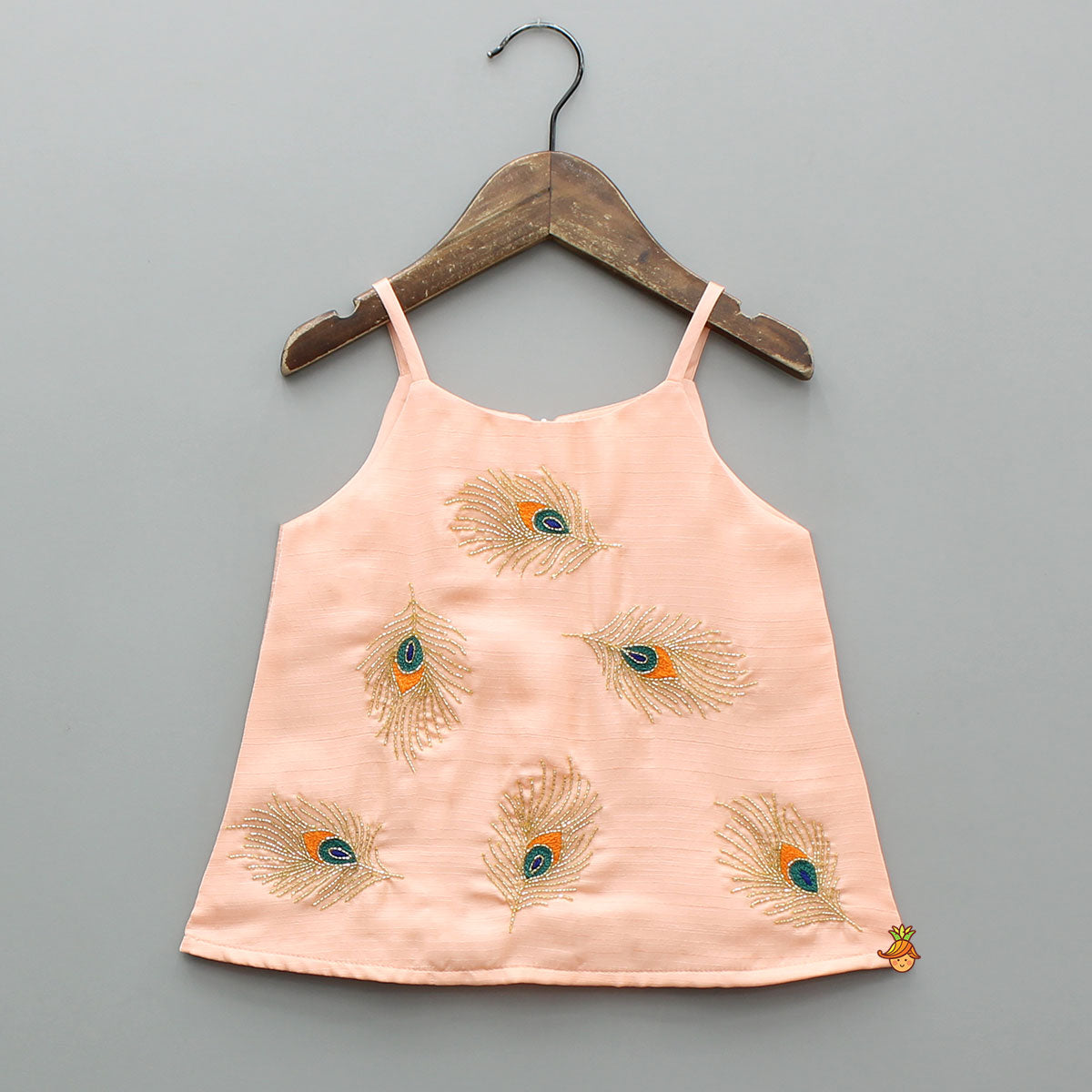 Strappy Mor Pankh Embroidered Top With Colour-Block Palazzo
