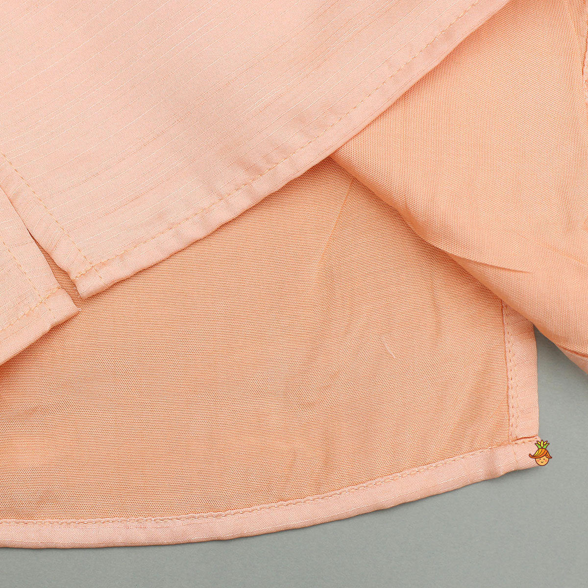 Mor Pankh Hand Embroidered Peach Kurta And Pyjama