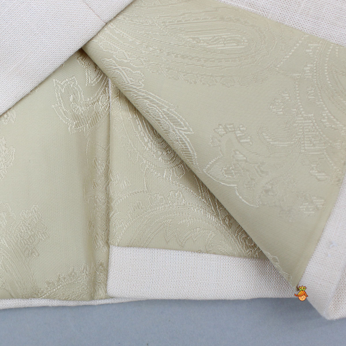 Beige Sherwani With Pocket Detailing And Matching Pant