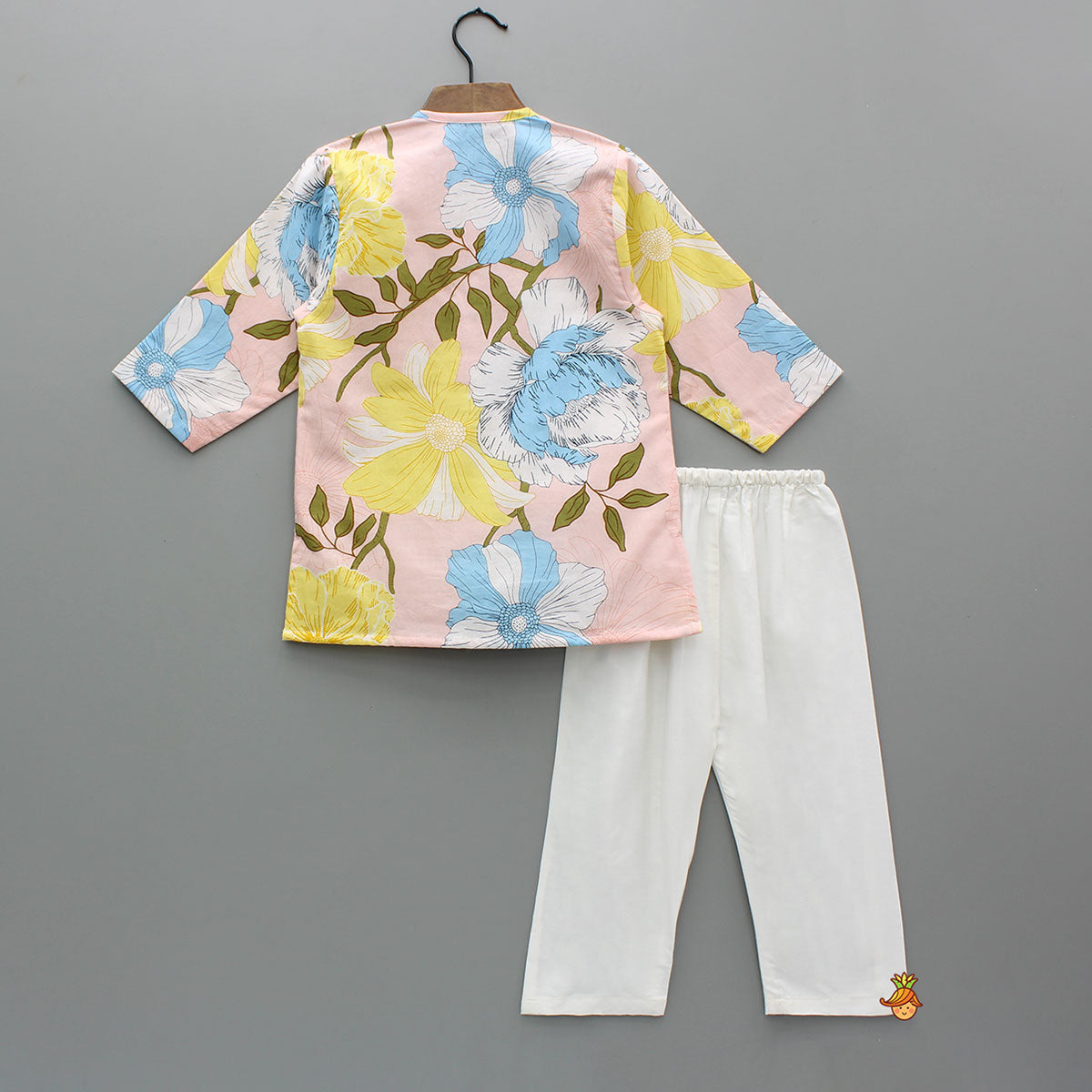 Floral Printed Cotton Kurta With Pyjama